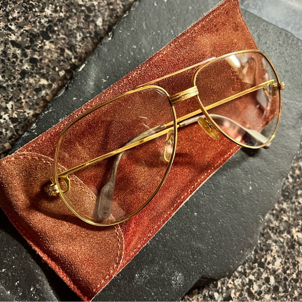 Vintage CARTIER 1984 LOUIS VENDOME Sunglasses NOS Frame 62 gold